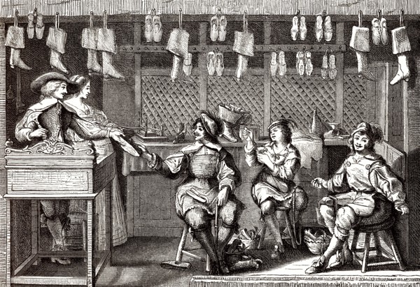 Schuhladen, 17. Jahrhundert