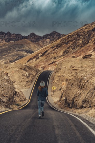 Death Valley woman tourist