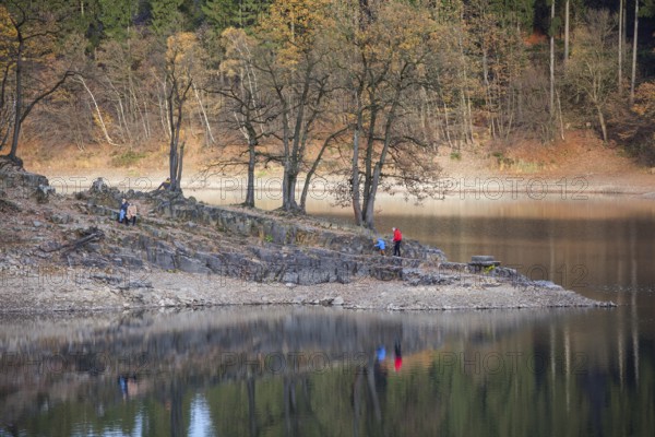 The Agger Reservoir, Aggertalsperre near Bergneustadt, Oberbergischen Land, Germany