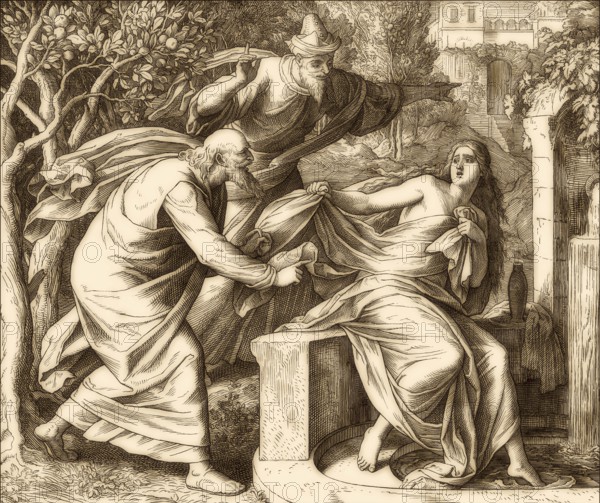 Susanna and Elders, Old Testament, by Julius Schnorr von Carolsfeld