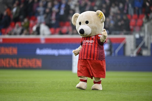 Mascot Paule 1. FC Heidenheim 1846 FCH soccer Bundesliga, Voith-Arena, Heidenheim, Baden-Württemberg, Germany