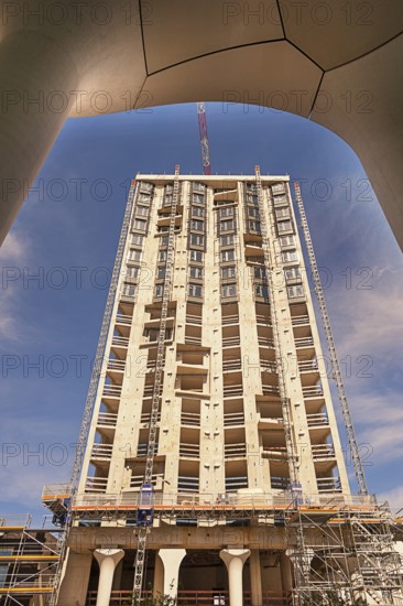 New development area Freiham, Munich West, new district, 350 hectares, construction sites, new buildings, Munich, Bavaria