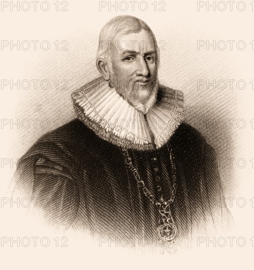 Sir Hugh Myddelton oder Middleton, 1. Baronet, 1560-1631, ein walisischer Tuchmacher, Unternehmer, Minenbesitzer, Goldschmied, Bankier und autodidaktischer Ingenieur