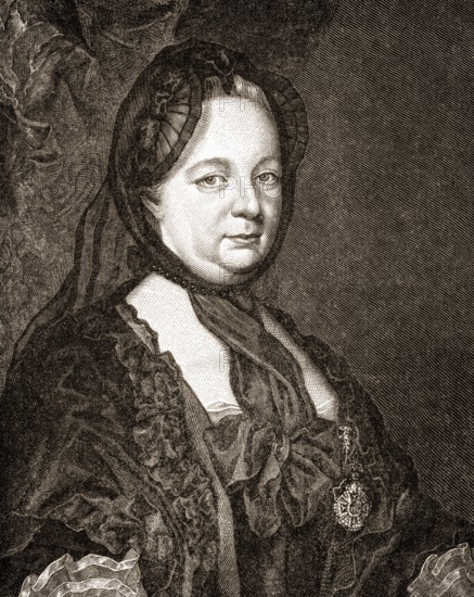 Maria Theresa of Austria, 1717 - 1780, Archduchess of Austria and Queen of Hungary, Croatia and Bohemia