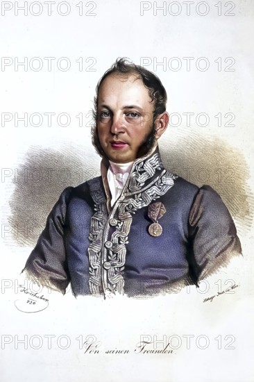 Michael Wenzel Knoll (1778-1834), valet de chambre to Archduke Ludwig, Historical, digitally restored reproduction from a 19th century original, Record date not stated