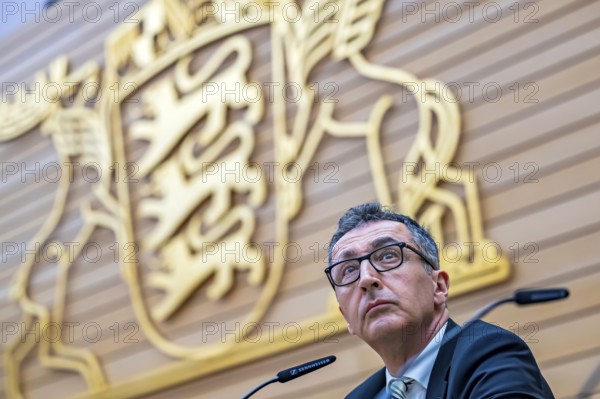2026 state election in Baden-Württemberg. Election night in the state parliament. Cem Özdemir, leading candidate of the Alliance 90-The Greens party. portrait. Stuttgart, Baden-Württemberg, Germany