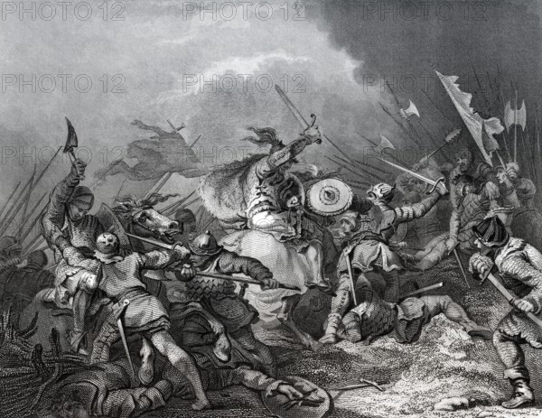 Die Schlacht von Hastings, am 14. Oktober 1066