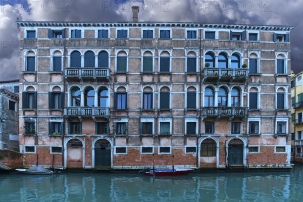 Historic house on the canal, Venice, Veneto, Italy