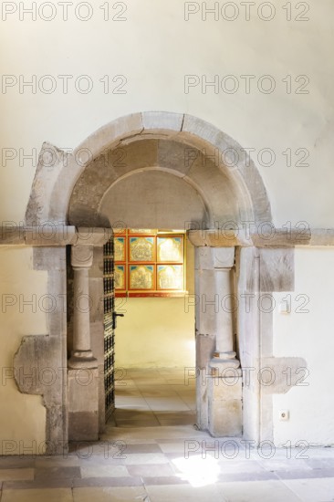 Benedictine monastery Bursfeld on the Weser near Hannoversch Münden. Bursfelde Monastery is a former Benedictine abbey in Bursfelde, a district of Hann. Münden in the district of Göttingen, Lower Saxony. The monastery church and monastery estate of around 300 hectares belong to the General Hanoverian Monastery Fund administered by the Hanover Monastery Chamber, Bursfelde Monastery, Hann.Münden, Lower Saxony, Germany