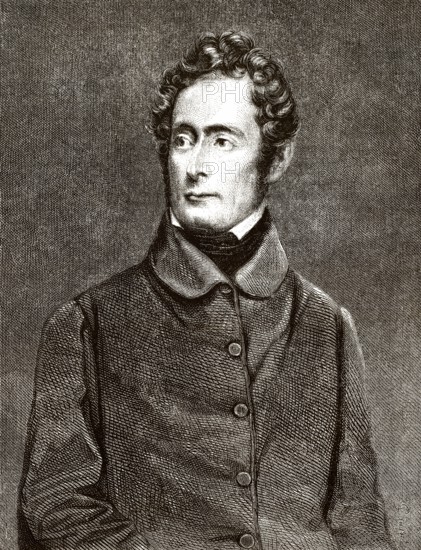 Alphonse Marie Louis Prat de Lamartine, 1790-1869, französischer Dichter, Schriftsteller und Politiker