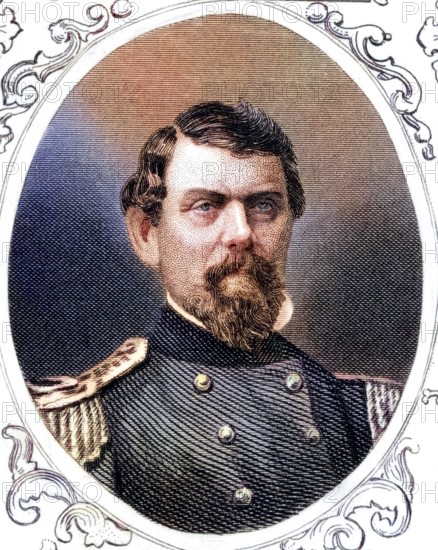 William Joseph Hardee, Old Reliable, 1815-1873, American General in the Confederate Army during the American Civil War, Historical, digitally restored reproduction from a 19th century original, Record date not stated