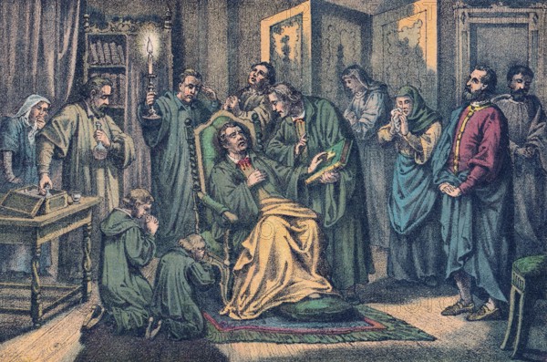 The death of Martin Luther, 1546, Eisleben, Germany