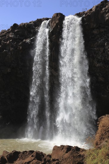 Ahamra region, the Blue Nile waterfall, in the highlands of Abyssinia, Blue Nile, Tis Issat waterfall, Ethiopia