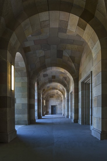Arcade of the Congress Hall, unfinished National Socialist monumental building on the Nazi Party Rally Grounds, Nuremberg, Middle Franconia, Bavaria, Germany