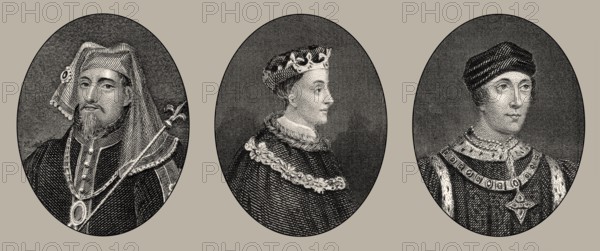 Könige von England, Heinrich IV, Heinrich V, Heinrich VI, 14. und 15. Jahrhundert, Haus Lancaster