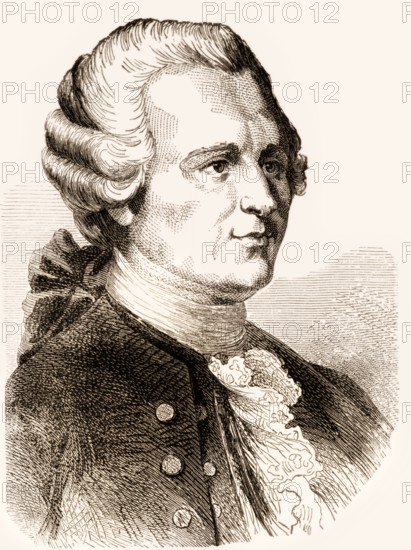 Jean-Baptiste le Rond d'Alembert, 1717-1783, a French mathematician, mechanician, physicist, philosopher