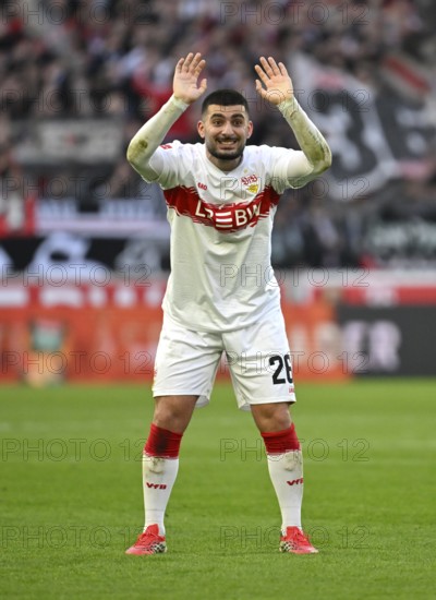 Deniz Undav VfB Stuttgart (26) Gesture Gesture angry, angry, disappointed, Football Bundesliga, MHPArena, MHP Arena Stuttgart, Baden-Württemberg, Germany