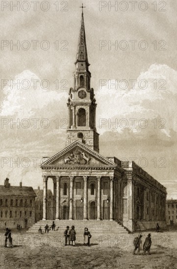 St. Martin-in-the-Fields, englisch anglikanisch, Trafalgar Square, City of Westminster, London, 18.
