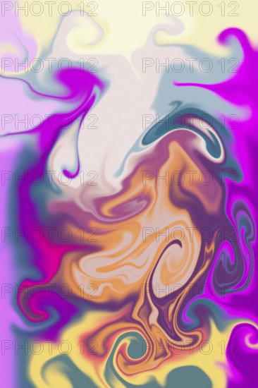 A vivid abstract illustration with swirling patterns in pink, purple, and orange tones. The dynamic flow evokes movement, perfect for vibrant and artistic backgrounds