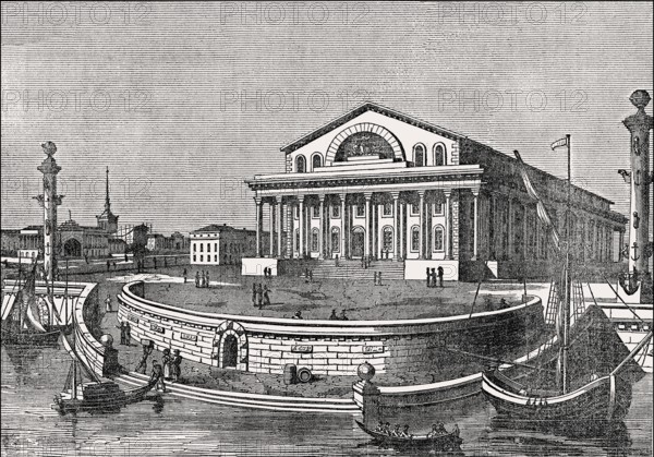 Former Stock Exchange building, today Central Naval Museum, Saint Petersburg, Russia, 19th century