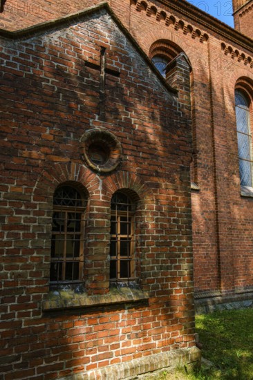 Protestant Church of St Peter and Paul from 1866 in Gross Lassowitz, Polish: Lasowice Wielkie, Powiat Kluczborski, Opole Voivodeship, Poland