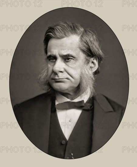 Thomas Henry Huxley, 1825 – 1895, English biologist and anthropologist, specialized in comparative anatomy, digitally edited according to a photography by Lock & Whitfield