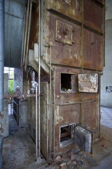 Industrial ruin, economic crisis theme