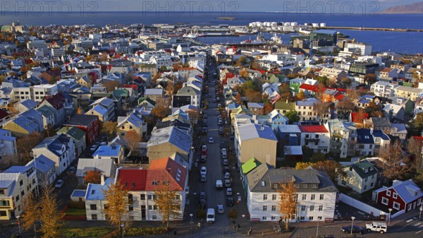 Iceland, View of the old town, Reykjavik, Iceland