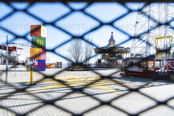 Parc d'atraccions Tibidabo amusement park in Barcelona, Spain