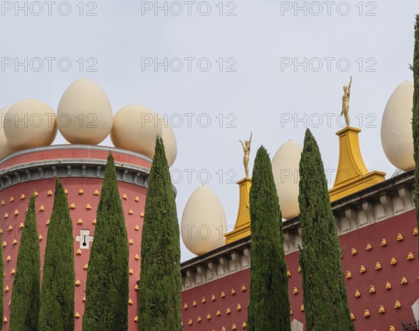 View of the Teatre-Museu Dalí in Figueras, Spain