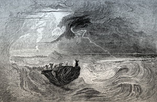 The crossing of the Red Sea, Book of Exodus, Old Testament, Hebrew Tanakh
