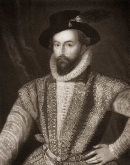 Sir Walter Raleigh, 1554 - 1618, an English aristocrat, writer, poet and explorer