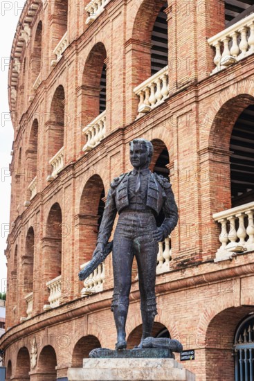 Monument of Manolo Montoliu and Plaza de Toros de Valencia, Valencia, Spain