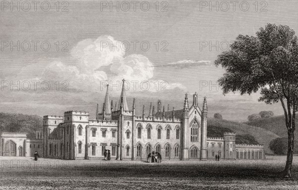 Rossie Priory, Perthshire, 19th century, from Modern Athens by Th. H. Shepherd