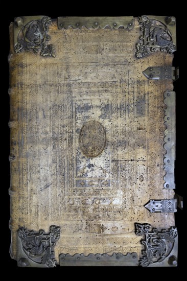 Antique songbook of Gregorian chant from 1471, Bavaria, Germany