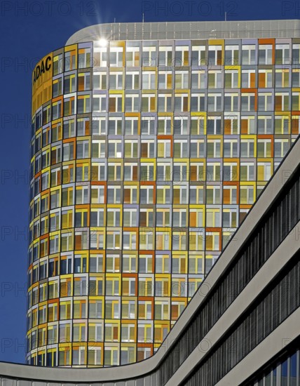 The ADAC building in Munich, Germany, ADAC headquarters, Munich, Bavaria, Federal Republic of Germany