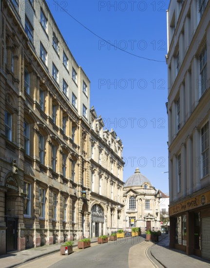 Carlton Chambers offices left architect TS Lysaght 1884, historic buildings St Stephen's Street, city centre Bristol, England, UK