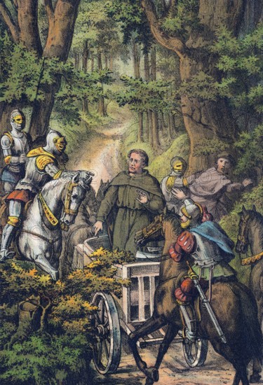 Martin Luther's abduction to the Wartburg castle, Germany, 1521