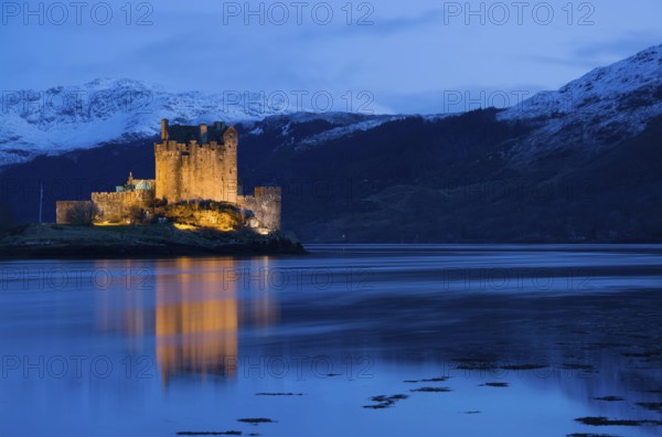 Eilean Donan Castle, a castle near Dornie in the Scottish Highlands, Scotland, Great Britain