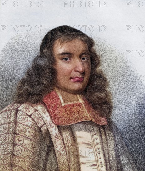 Francis North Lord Guildford 1637 1685 Lord Chancellor English lawyer and counsellor to Charles II of England, Francis North Lord Guildford 1637 1685 Lord Chancellor English lawyer and counsellor to England s Charles II Engraved by Bocquet from the book A catalogue of Royal and Noble Authors Volume III published 1806, Historic, digitally restored reproduction from a 19th century original, Record date not stated