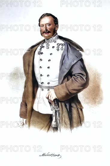 Ferdinand Mumb, Freiherr von Mühlheim (1817-1859), k. k. Oberst, fallen in the Battle of Solferino, Historical, digitally restored reproduction from a 19th century original, Record date not stated