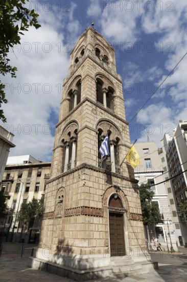 Freestanding bell tower of the Lykodemnos Church of the Holy Trinity, Russian Orthodox Church, Athens, Greece