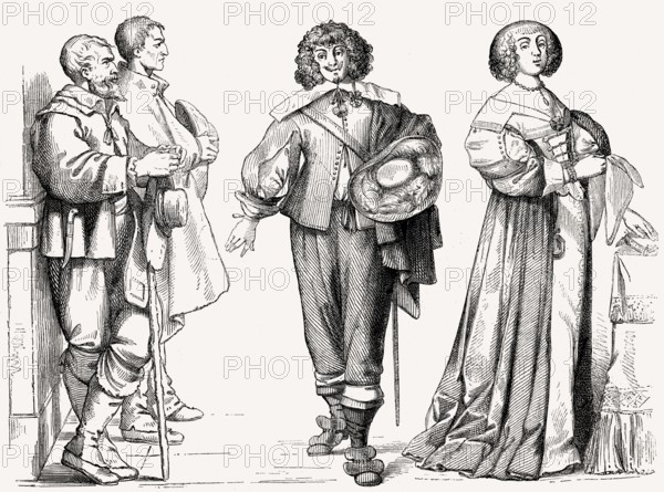 Französische Kostüme, 17. Jahrhundert