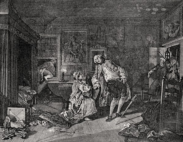 The Lady's Death, Marriage A-la-Mode, caricature by William Hogarth, 1697-1764