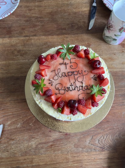 Vanilla strawberry cake, Vienna, Austria