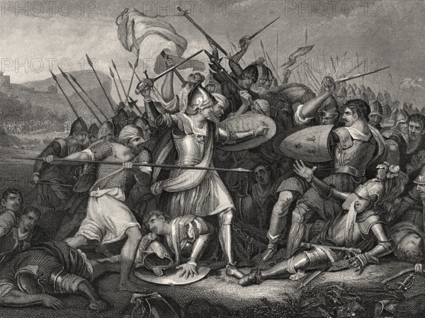 Die Schlacht von Agincourt oder Azincourt, 1415, Hundertjähriger Krieg