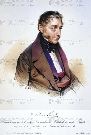 Johann Seibert, 1782-1846, Dr med. primary surgeon at the general hospital, member of the medical faculty, Historical, digitally restored reproduction from a 19th century original, Record date not stated