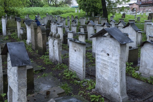 Remuh Synagogue Cemetery in Kazimierz Jewish District, Krakow, Poland