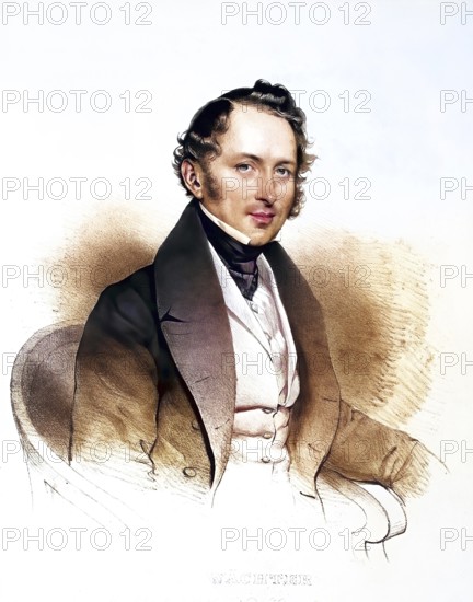 Johann Michael Wächter (born 2 March 1794 in Rappersdorf, Upper Austria, died 26 May 1853 in Dresden) was an Austrian opera singer (bass-baritone) and Saxon Kammersänger, Historic, digitally restored reproduction from a 19th century original, Record date not stated