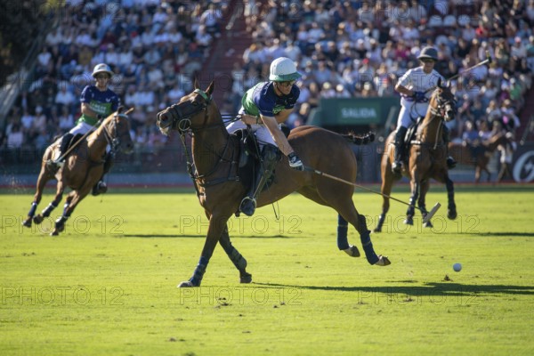 Scene at the 132nd Argentinean Open Polo Championship (Spanish 132nd Abierto Argentino de Polo de Palermo) in the Polo Stadium playing between La Natividad La Dolfina and Sol de Agosto in Buenos Aires, Argentina
